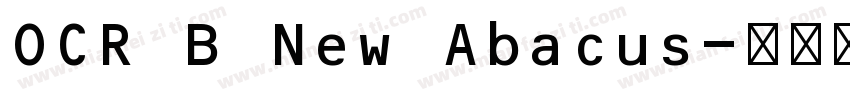 OCR B New Abacus字体转换